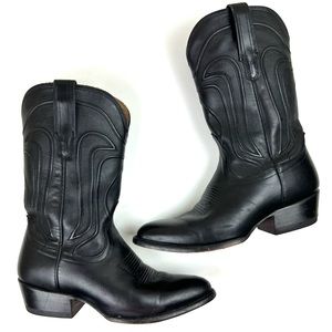 TECOVAS The Jamie Cowgirl Boots WOMENS 9 B Black Leather Cowboy Boots